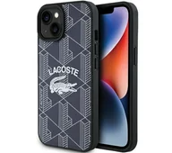 Etui i futerały do telefonów - Lacoste hardcase Monogram Vintage Logo MagSafe do iPhone 15 Granatowy - miniaturka - grafika 1