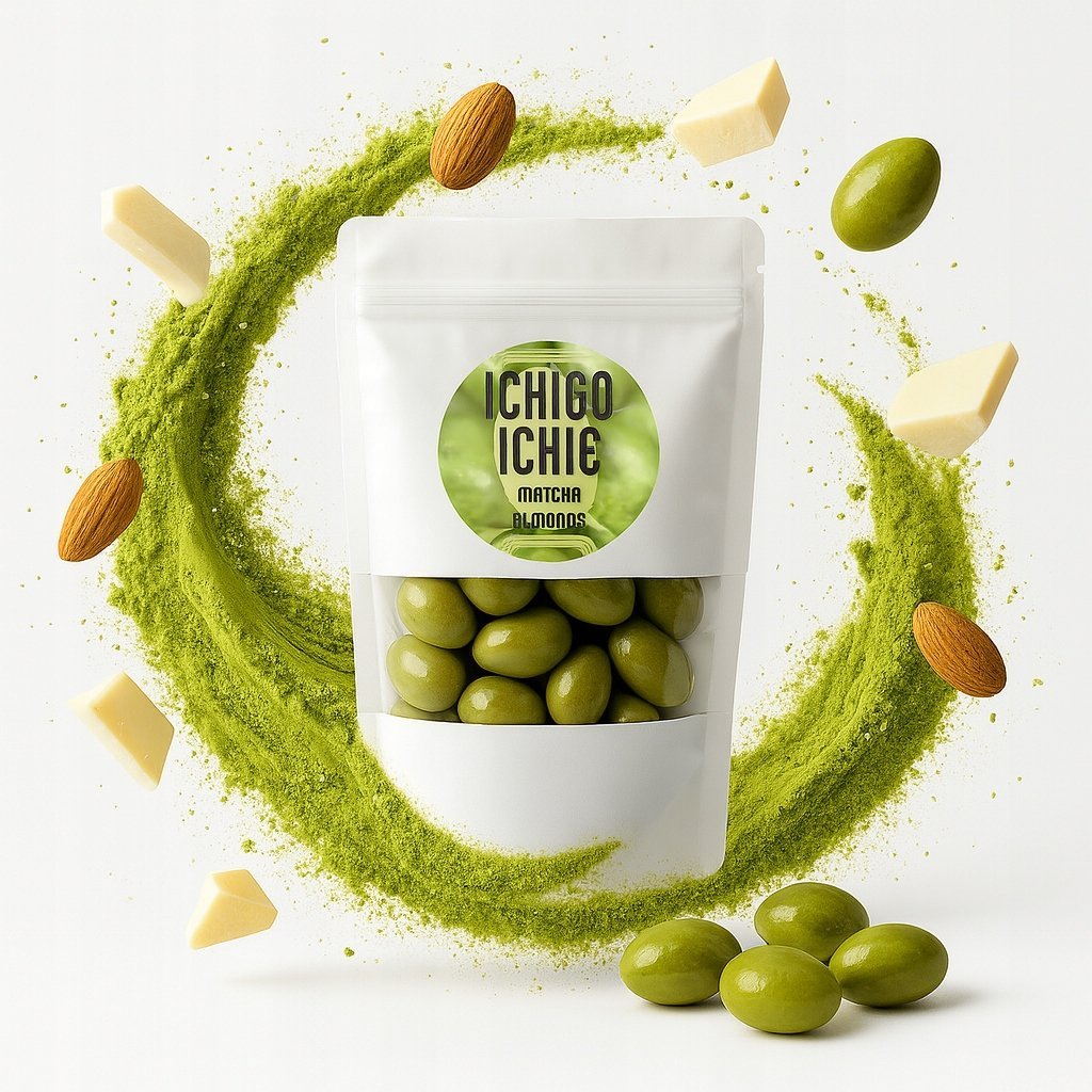 Migdały W Białej Czekoladzie Z Matchą Japońską Premium 200G