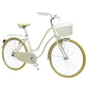 Rowery - MBM Rower miejski z koszykiem 910 Mima 1B 26 cali damski Żółty - miniaturka - grafika 1
