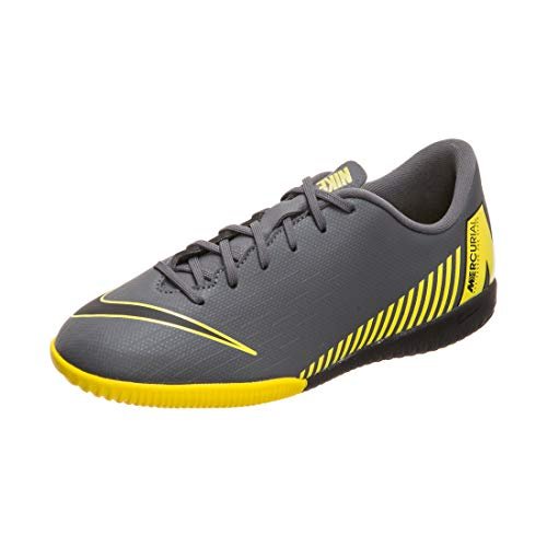 Nike Unisex Vaporx 12 Academy Ic buty piłkarskie, szary - Szary Dark Grey Black Opti Yellow 070-38.5 EU