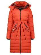 Kurtki damskie - Geographical Norway Płaszcz zimowy "Cabima" w kolorze pomarańczowym - miniaturka - grafika 1