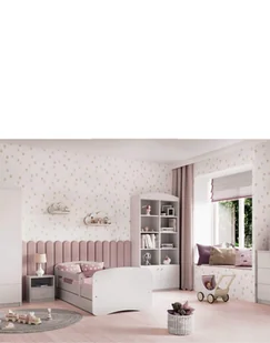 Łóżko dziecięce Babydreams 140x70, białe - Krzesełka i taborety dla dzieci - miniaturka - grafika 1