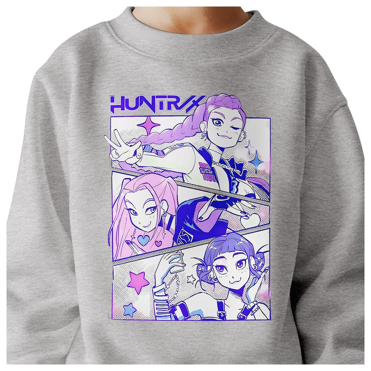 BLUZA DZIECIĘCA K-POPOWE ŁOWCZYNIE DEMONÓW HUNTRIX 146-152 BAWEŁNIANA