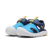 Buty dla chłopców - PUMA Unisex Baby Fun Racer Sandał V Inf Slide, Speed Blue Pelé Żółty, 23 EU - miniaturka - grafika 1