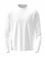 Bluzy męskie - Bluza męska z długim rękawem Stedman ST4300 White DUŻY ROZMIAR 4XL - miniaturka - grafika 1