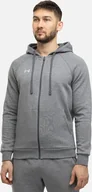 Bluzy męskie - Under Armour Bluza męska Under Armour Rival Fleece FZ Hoodie szara 1379767 025 S - miniaturka - grafika 1