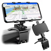 Uchwyty samochodowe do telefonów - Uchwyt samochodowy do auta Alogy na telefon max 7.2 cali na lusterko kokpit czarny - miniaturka - grafika 1