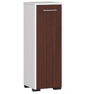 Szafki łazienkowe - Szafka łazienkowa wolnostojąca: jedne drzwiczki, dwie półki, kolor: biały wenge, wymiary mebla: szer: 30 cm, wys: 82 cm, gł: 30 cm - miniaturka - grafika 1