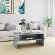 Ławy i stoliki kawowe - vidaXL Stolik kawowy, szarość betonu, 90x60x42,5 cm, płyta wiórowa vidaXL - miniaturka - grafika 1