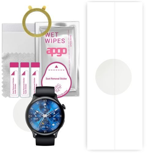 1x folia hydrożelowa MATOWA do Rubicon RNCF10 - apgo Smartwatch Hydrogel MATTE Protection Ochrona na ekran smartwatcha