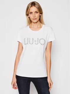 Koszulki i topy damskie - LIU JO T-Shirt CA1236 J9135 Biały Regular Fit - grafika 1