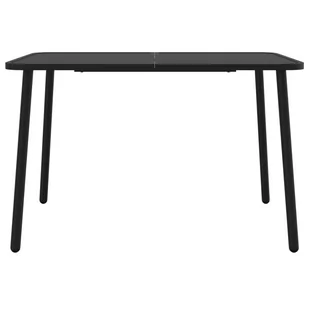 Stół ogrodowy, antracytowy, 110x80x71 cm, stalowy Lumarko! - Stoły ogrodowe - miniaturka - grafika 4