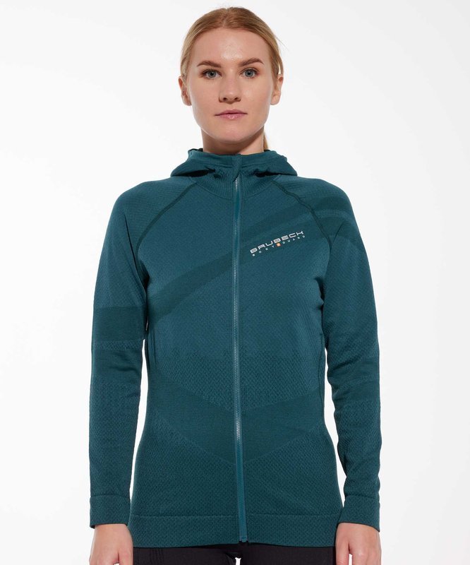 Bluza damska wełniana z kapturem Brubeck THERMO WOOL by Pustelnik