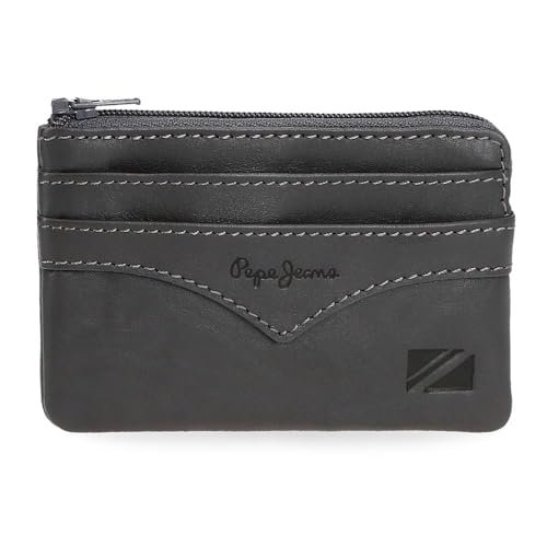 Pepe Jeans Kurtka Portfel Szary 11x7x1,5 cm Skóra by Joumma Bags, Szary, Talla única, portmonetka