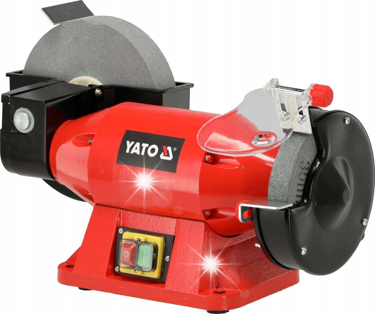 YATO PODWÓJNA SZLIFIERKA STOŁOWA DWUTARCZOWA DO OSTRZENIA 520W 150mm 200mm
