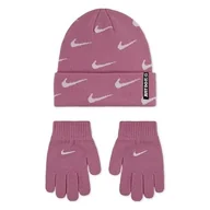 Czapki dla dzieci - Nike Czapka dziecięca Swoosh Repeat Beanie Set - miniaturka - grafika 1