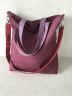 Torebki damskie - Torba na ramię XL - oberżyna, wrzos, bordo - miniaturka - grafika 1