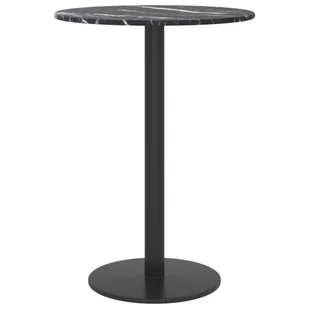 vidaXL Lumarko Blat do stołu, czarny, 30x0,8 cm, szkło ze wzorem marmuru 322261 - Meble modułowe i akcesoria - miniaturka - grafika 1