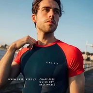 Koszulki męskie - FALKE Mężczyźni Warstwa podstawowa (góra) Warm Round Neck M S/s Ts materiał funkcyjny szybkoschnące chłodzące1 Sztuka, Zielony Holly 7385, S - miniaturka - grafika 1