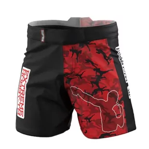 Extreme Hobby Spodenki MMA Athletic Red Warrior Black/Red - Spodnie sportowe męskie - miniaturka - grafika 1