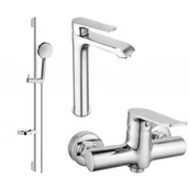 Baterie umywalkowe - Mexen Pecos DS75 zestaw prysznicowy, chrom - miniaturka - grafika 1