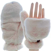 Rękawiczki - ZIMOWE RĘKAWICZKI Z KIESZONKĄ NA PALCE MITENKI - miniaturka - grafika 1