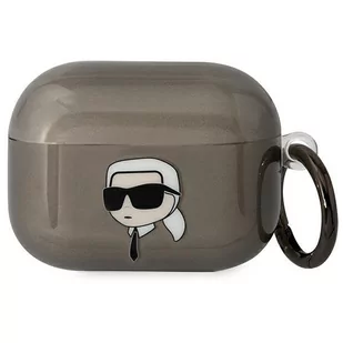 Karl Lagerfeld KLAPHNIKTCK AirPods Pro cover czarny/black Karl`s Head - Akcesoria do słuchawek - miniaturka - grafika 1