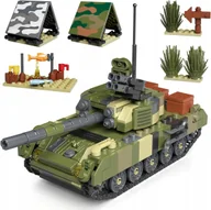 Klocki - Zestaw klocków Mould King 24073 Czołg T-72B3 z Obozem wojskowym Survival - miniaturka - grafika 1