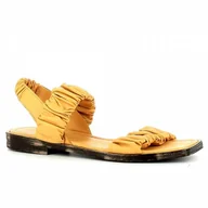 Sandały damskie - Pomarańczowe sandały skórzane CARINII - Carinii - miniaturka - grafika 1