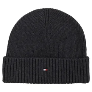 Czapka TH Flag Pima Cotton Beanie AM0AM12796 PA7 (TH1152-c) Tommy Hilfiger - Czapki damskie - miniaturka - grafika 1