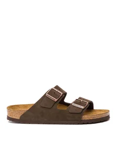 Birkenstock Klapki Arizona zamsz 0951313 Brązowy - Klapki i japonki damskie - miniaturka - grafika 1