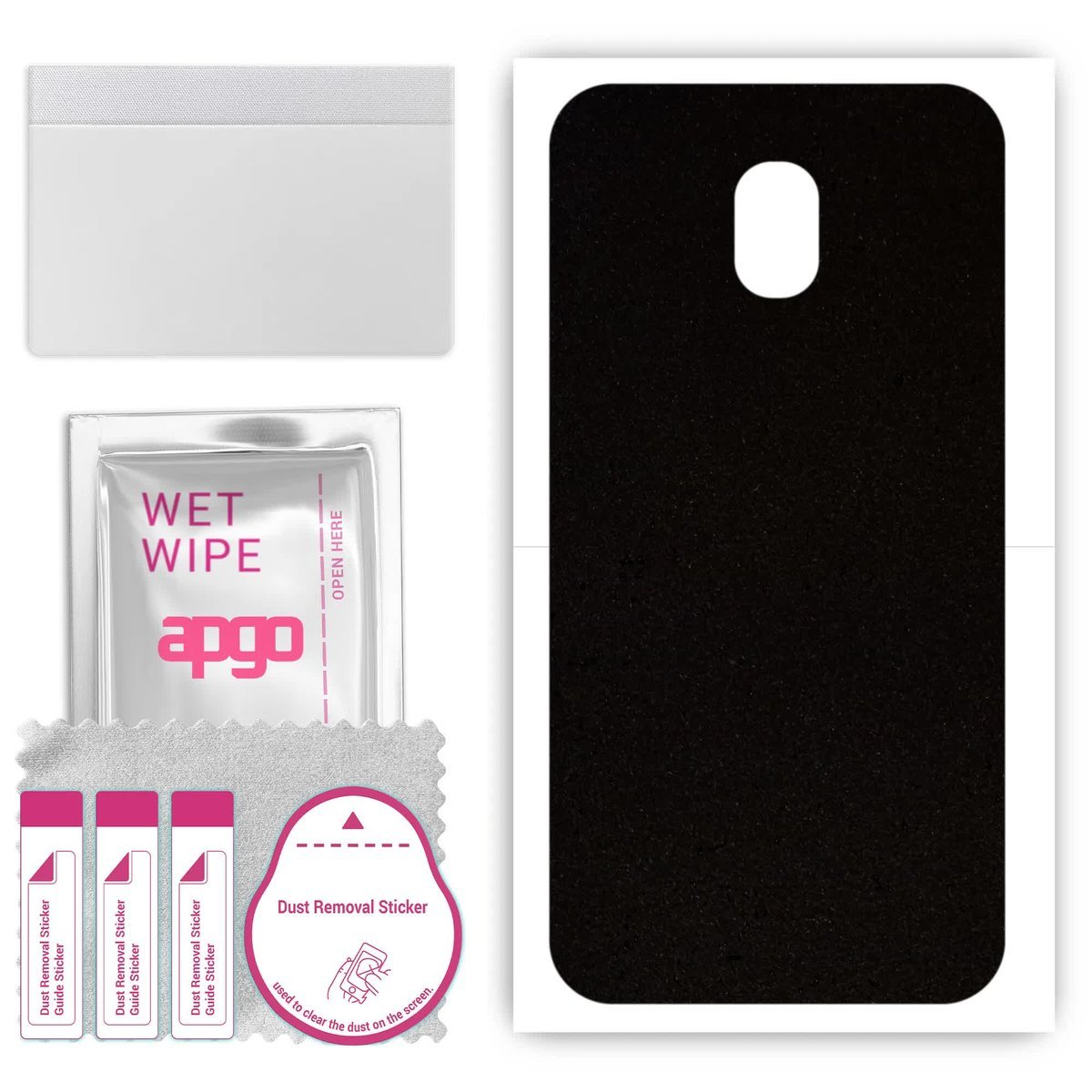 Folia naklejka skórka strukturalna na TYŁ Zamsz do Samsung Galaxy J3 (2017) - Zamsz Czarny - apgo SKINS