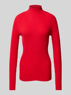 Sweter z dzianiny z golfem - Swetry damskie - miniaturka - grafika 1