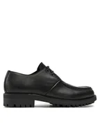 Półbuty męskie - Calvin Klein Półbuty Apron Lace Up Lth HM0HM01535 Czarny - miniaturka - grafika 1