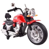 Jeździki dla dzieci - Import SUPER-TOYS SUPER-TOYS MEGA MOTOR CHOPPER GAZ W MANETCE MIĘKKIE SIEDZENIE/BLF916  BLF-916-CZERWONY - miniaturka - grafika 1