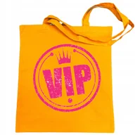 Torby i wózki na zakupy - Torba na zakupy różowy nadruk VIP Korona - miniaturka - grafika 1