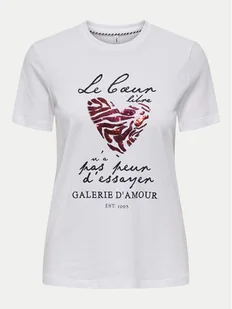 ONLY T-Shirt Kita 15332698 Biały Regular Fit - Koszulki i topy damskie - miniaturka - grafika 1