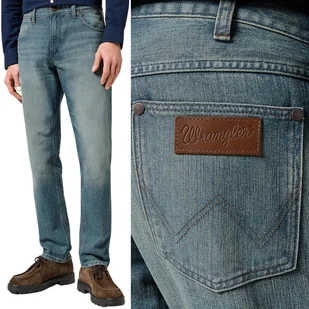 Wrangler GREENSBORO Sage Wash DżINS SPODNIE JEANSOWE BEZ STRECZU W36 L32 - Spodnie męskie - miniaturka - grafika 1