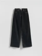 Spodnie damskie - Reserved - Jeansy wide leg z wysokim stanem - szary - miniaturka - grafika 1