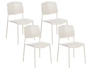 Krzesła - Zestaw 4 krzeseł do jadalni beżowy ASTORIA - miniaturka - grafika 1