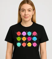 Koszulki dla dziewczynek - Czarna damska koszulka na Dzień Kropki - miniaturka - grafika 1