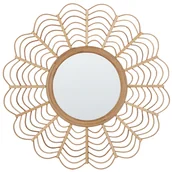 Lustra - Bambusowe Okrągłe Lustro Ścienne Słońce ⌀ 60 Cm Naturalne Tumbit - miniaturka - grafika 1