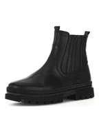 Botki damskie - Gabor Skórzane botki w kolorze czarnym - miniaturka - grafika 1