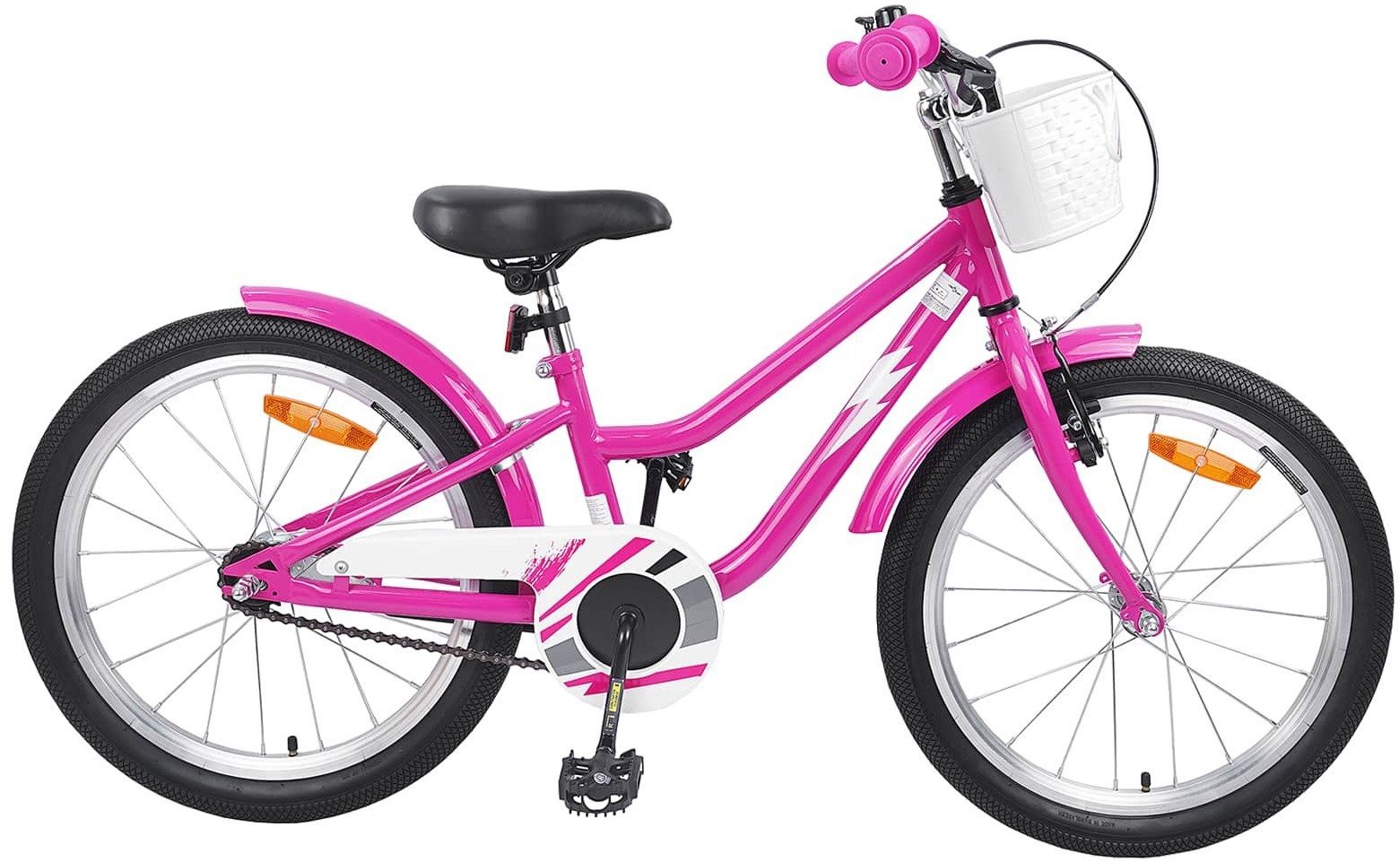 vidaXL Rower Dziecięcy 20 Cali dla dzieci w wieku 6-11 lat Ciemny Róż