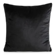 Poszewki na poduszki - Poszewka 60x60 Gaja czarna obszyta dekoracyjną lamówką welwetowa - miniaturka - grafika 1