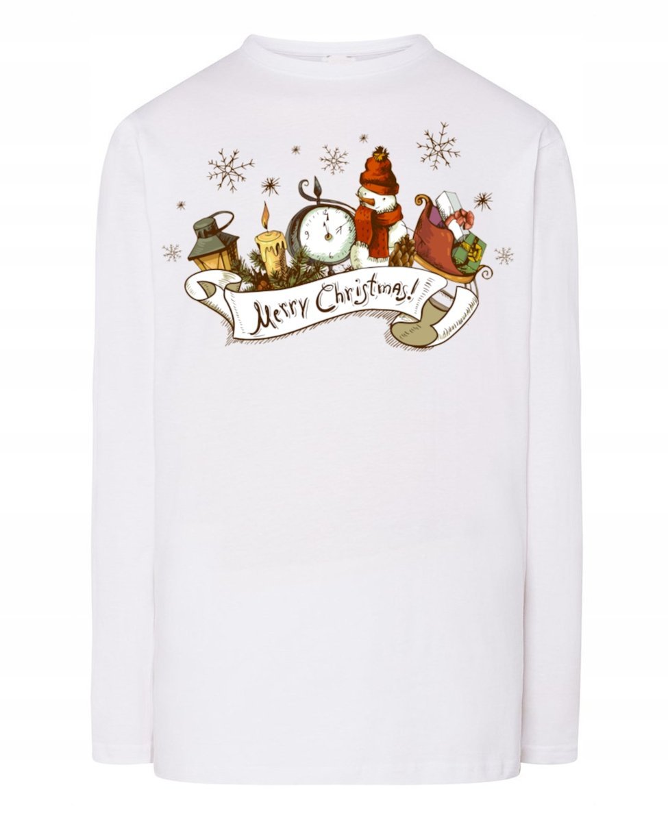 Longsleeve męski nadruk Merry Christmas Rozm.L