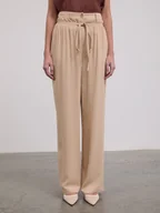 Spodnie damskie - BGN Spodnie w kolorze beżowym - miniaturka - grafika 1