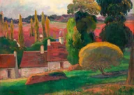 Plakaty - Plakat Paul Gauguin pejzaż tahitański Polinezja vintage - miniaturka - grafika 1