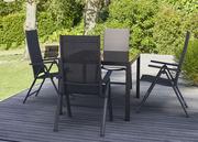 Meble ogrodowe - Livarno Home Livarno Home Zestaw aluminiowych mebli ogrodowych Houston (stół + 4 krzesła składane), czarny/ antracyt - miniaturka - grafika 1