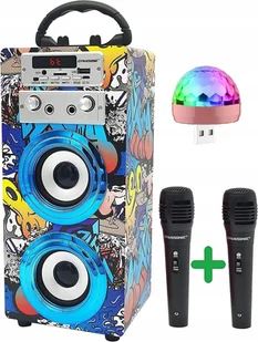 Głośnik do karaoke + 2 mikrofony - Instrumenty muzyczne dla dzieci - miniaturka - grafika 1